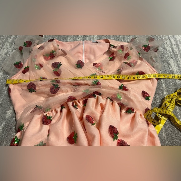 Magnolia Park Sequin Strawberry Dress Pink Sz 5XL Strawberry Shortcake Cosplay - Picture 4 of 5
